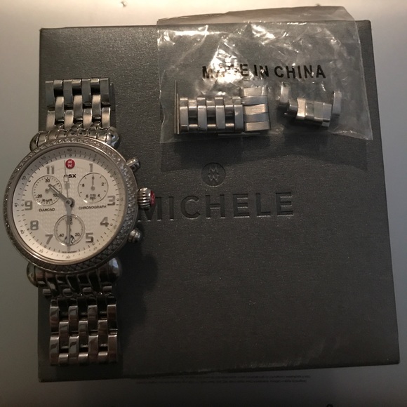 Michele Accessories - Michele watch: CSX diamond chronograph